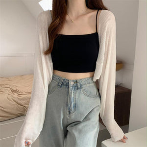 Taya Thin Crop Cardigan Top - Hearts & Kisses Fashion Boutique - HNK Online Fashion Malaysia - Buy Dress Online. Shop Dress, Tops, Pants, Rompers, Sportswear & more. We Ship To Malaysia & Singapore.
